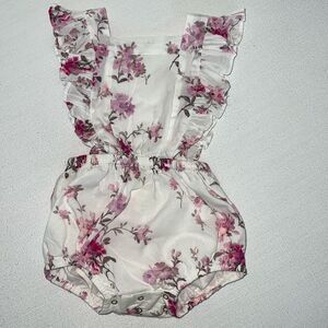 LOVESHACKFANCY BABY CANTARA FLORAL PINAFORE  18/24M